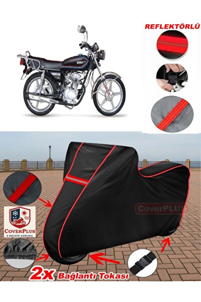 CoverPlus Kuba KH125-12D القماش المشمع الأسود للدراجات النارية القماش المشمع ...
