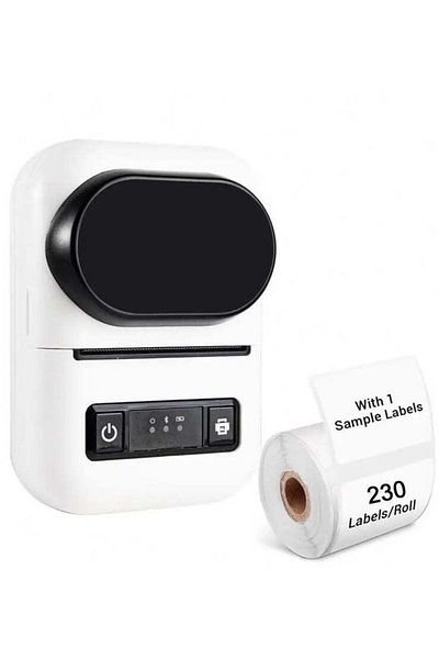 Denx A portable wireless thermal printer for invoices, receipts and barcodes that works with Bluetooth,