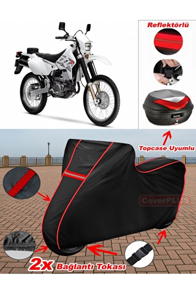 CoverPlus سوزوكي DRZ400 S قماش القنب الأسود Topcase الخلفي متوافق مع القماش ا...