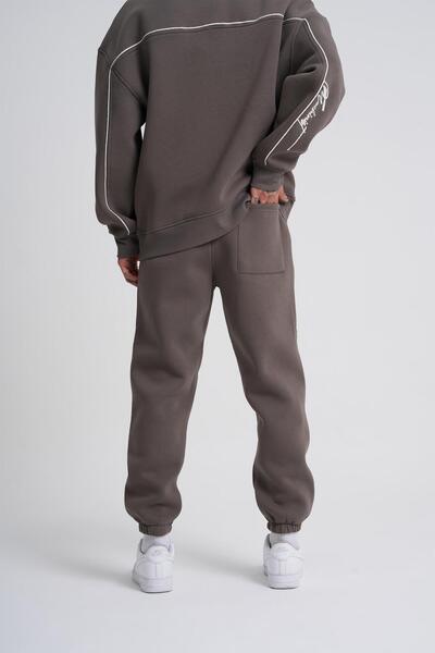 Machinist Ανδρικό κεντημένο Jogger oversized Anthracite Sweatpants
