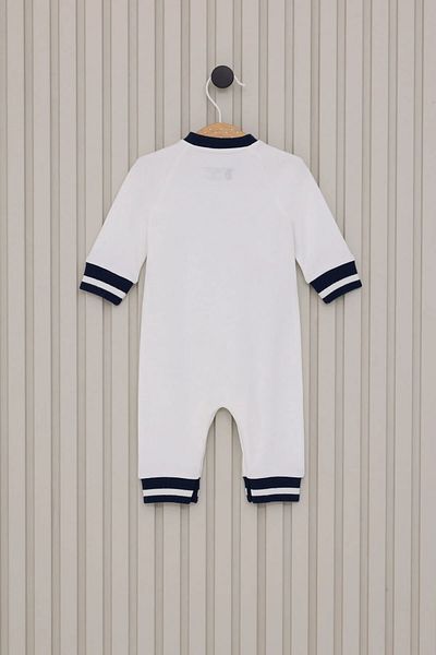 U.S. Polo Assn. Baby Boy White Jumpsuit