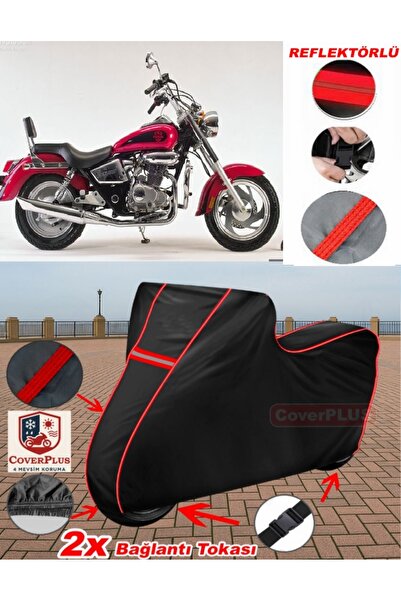 CoverPlus Kanuni Caracal 200 قماش القنب الأسود للدراجات النارية قماش القنب غط...