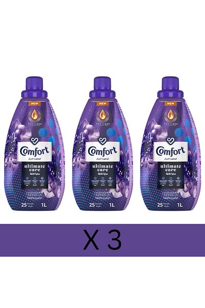 Comfort Concentrated Fabric Softener, Lavender & Magnolia, for long lasting fragrance, 1L x3