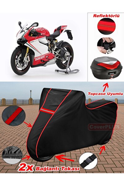 CoverPlus Ducati Panigale 1199 S Tarpaulin Black Topcase Rear Bag Compatible ...