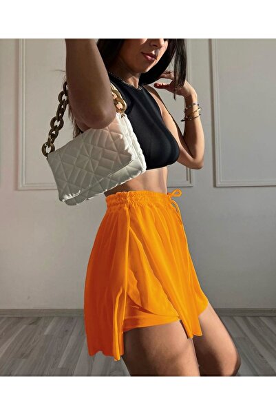 MOLLYMORE Kadın Bol Kesim Içi Taytlı Spor Şort Etek