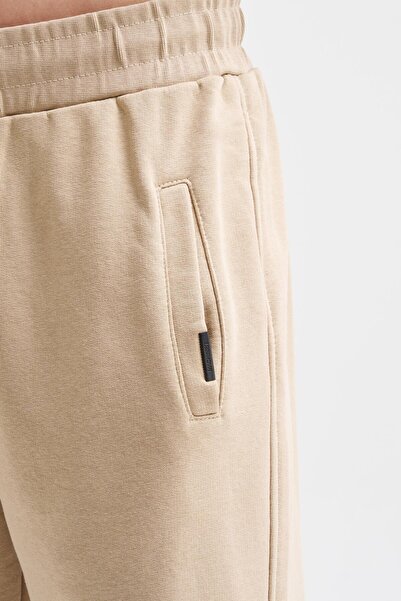 Machinist Men's Beige Sweatpants - Elastic Waist and Legs, Relaxed Fit