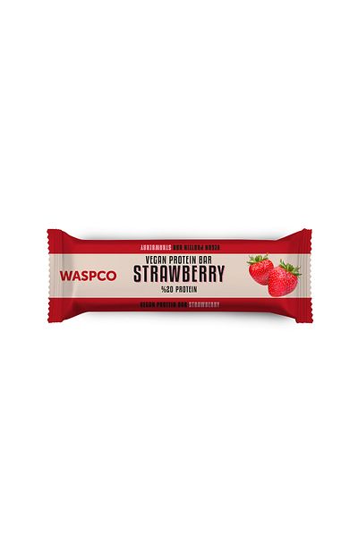 Waspco Strawberry Vegan Protein Bar 40g X 1 Piece