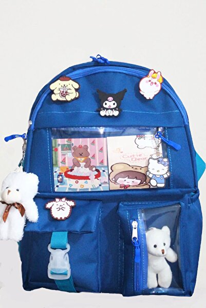 Mabai Korean Style School Bag with Accessories and Teddy Bear Girl's and Boy'...