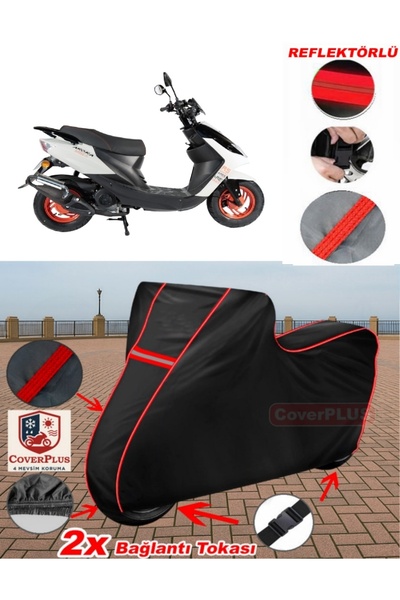 CoverPlus Arora Ar 50-11 Ares Tarpaulin Black Motorcycle Tarpaulin Motor Cove...