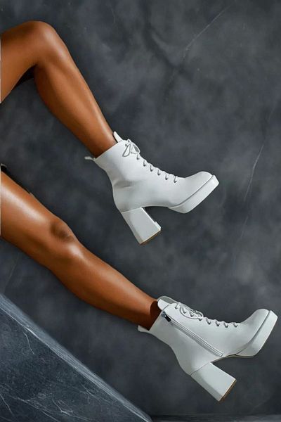 PayBuy Pantofi eleganti de damă Tocuri cu platformă Cizme cu șireturi Design special Pantofi de seară