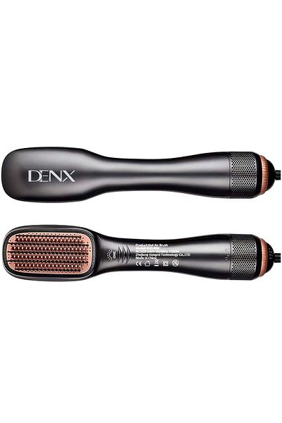 Denx فرشاة شعر ساخنة 2 في 1 بقوة 1200 وات - 1500 وات، تستخدم لفرد الشعر، ومجفف الشعر، وتصفيفه، وتكثيفه، و3 سرعات