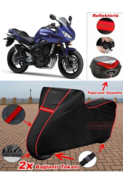 CoverPlus Yamaha FZ6 Fazer Canvas BLACK Topcase Rear Bag متوافق مع القماش الم...