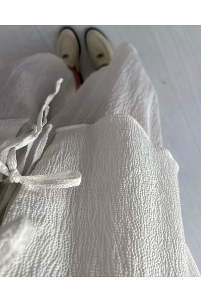My Blog White Samantha Tied Vest Trousers Suit - 51155