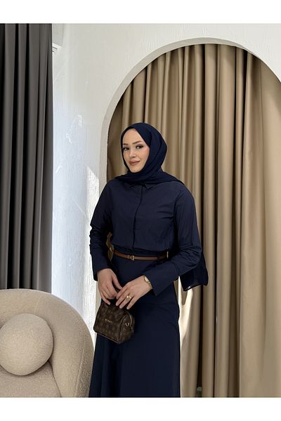 Melike Tatar Belted Poplin Dress 3-3312