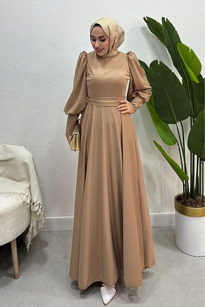 Tarzım Tuba Women's Balloon Sleeve Scuba Dress