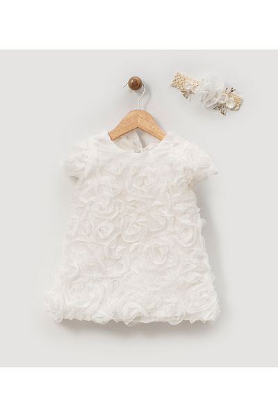 Acabella Baby Girl Balloon Patterned Angel Bandanna Dress
