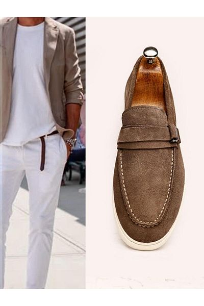 İBAY IBAY STYLE SUEDE LEATHER MEN'S CASUAL SUMMER SHOES