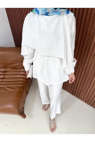 Melike Tatar Modal Shawl Detailed Suit 32-2357