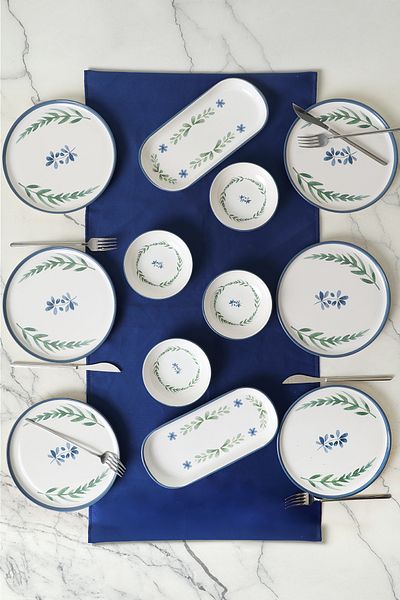 Keramika Daphne Breakfast Set 12 Pieces for 6 People 22922-23-25