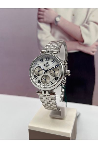 Hislon Silver Women's Wristwatch 5 Atm Waterproof with 3 Years Warranty