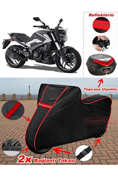 CoverPlus Bajaj Dominar 250 D Branda SİYAH Topcase Arka Çanta Uyumlu Motor Br...