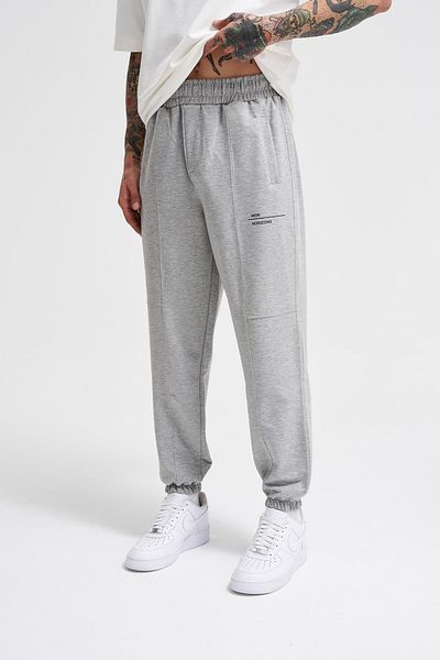 Machinist New Horizons Waist Elastic 3 Pocket Relaxed Jogger Sweatpants Gray Melange