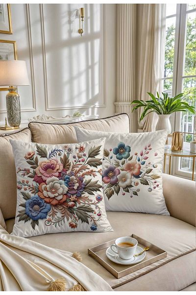 Pilloveland Double Sided Printed Set of 2 Suede Throw Pillow Covers - Lisa