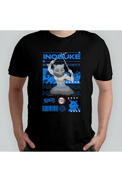 Pixxa Demon Slayer Kimetsu No Yaiba Inosuke Унісекс 100% бавовна Футболка з к...