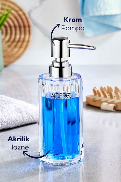Vienev Acrylic Liquid Soap Dispenser 215 ml Transparent 1990
