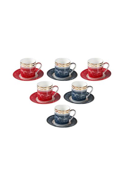 Lucky Art Lancelot Bone 6-Piece Coffee Cup Set