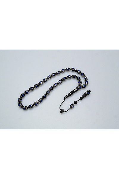 Skygo Oltu Stone Beyzi Fountain Nightingale Blue Embroidered Rosary