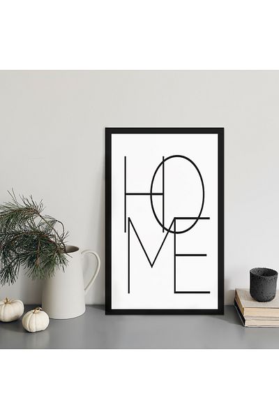 Zevahir Mobilya Dekorasyon 1 Buc Negru Home Scriit Lemn MDF Cadru Aspect MDF Tablo