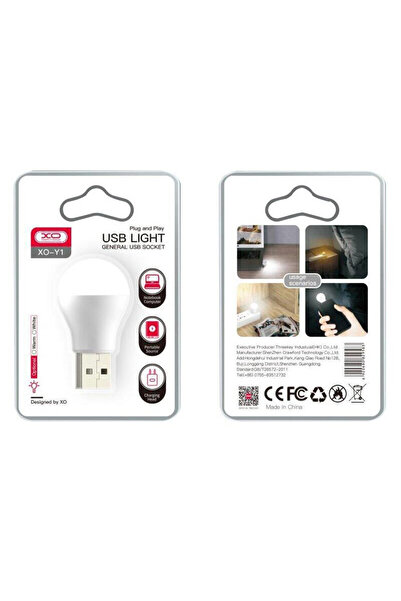 REDz Accessories Portable Bulb with USB Plug, Model XO-Y1, Night Light 1W, White