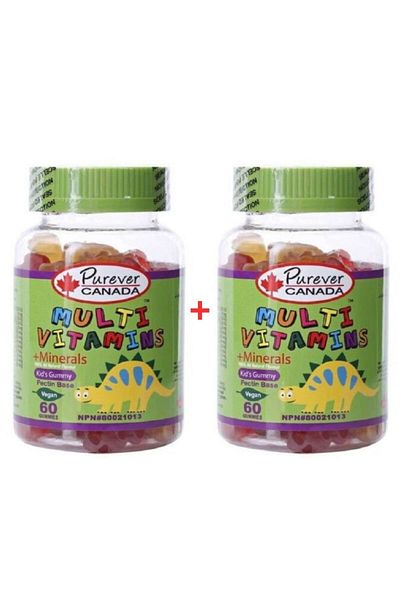purever canada Multivitamins Plus Minerals, 60 Gummies x 2 Packs
