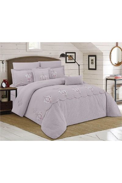 HOURS Horse Comforter Set, Made of Durable, Soft and Distinctive Fabric, 8 Pieces, Double, Luxury Embroidered, Venus-06