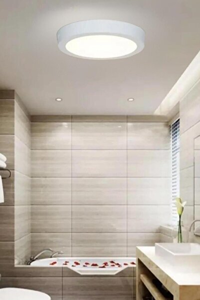 DEFNE AVİZE Modern Ledli Avize Tavana Sıfır Led Avize Panel Light 6500k Beyaz...