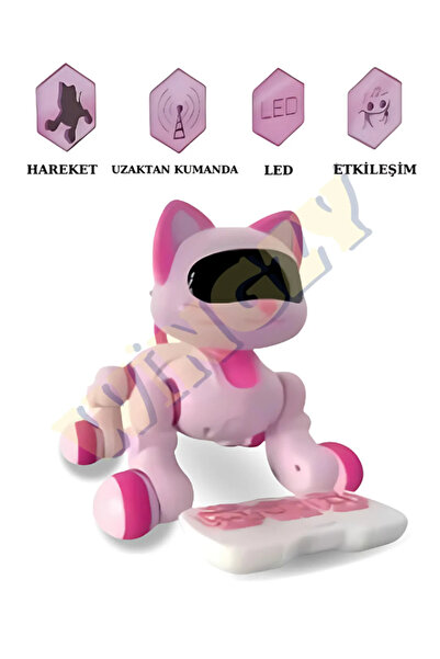 Art Tone VARDEM OYUNCAK KUMANDALI İNTERAKTİF ROBOT KEDİ HAPPY KİTTEN HAREKETLİ IŞIKLI ŞARJLI 3+