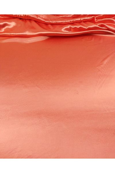 Kumaş Parça Satin moale superb din viscoză Pastel Somon în culoarea flori de rodie (140 cm x 225 cm)