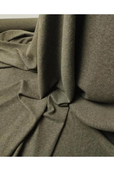 Kumaş Parça Örme Yumuşacık Havlı Haki Renk En: 140 cm