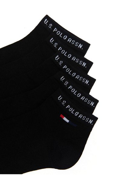 U.S. Polo Assn. Чифт от 5 черни чорапчета-ботуши - стандартна кройка - стилен и удобен дизайн (МЪЖЕ/)