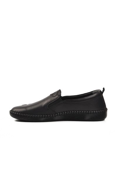 WALKWAY Black Genuine Leather Women's Casual Shoes 04035 Z