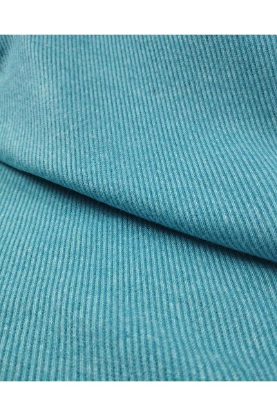 Kumaş Parça Örme Verev Çizgili Cam Göbeği Tonlarda  En: 140 cm