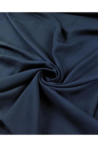 Kumaş Parça Βαμβακερή βισκόζη Voile Navy Blue