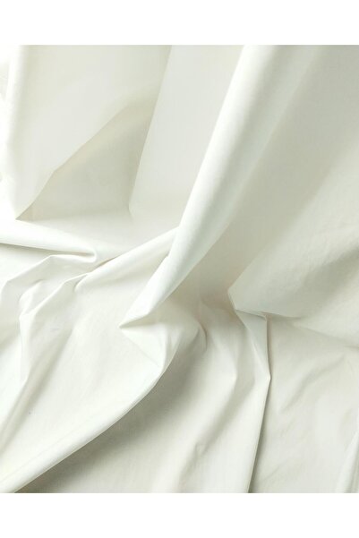 Kumaş Parça Екрю та білий м'який габардин - 130 см