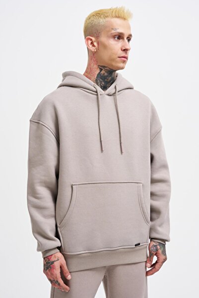 Machinist Оверсайз-светр з капюшоном і кишенями, колір Ice Grey