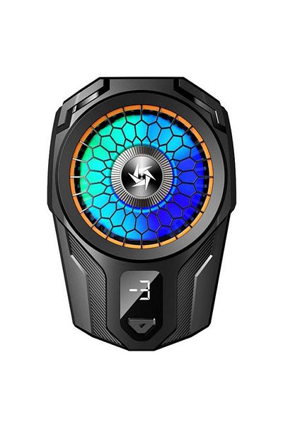 REDz Accessories XO-SL08 Phone Cooler, 2 Speed Fan, Magnet and Clamp Fixation, RGB LED, Black