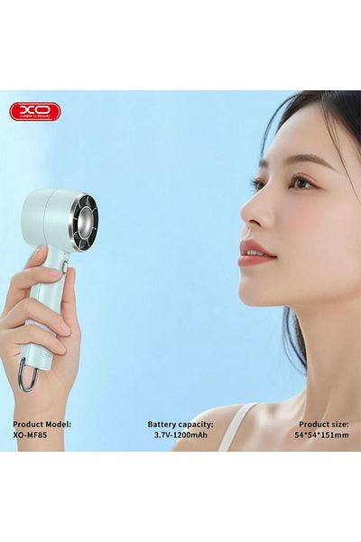 REDz Accessories Ventilator portabil XO-MF85, suport de birou, baterie de 1200mAh, 3 viteze, albastru
