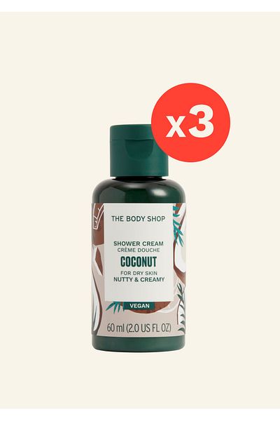 THE BODY SHOP Crema pentru baie si dus Coconut 60 ml X 3 bucati