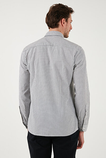 U.S. Polo Assn. U.S. Polo Striped Cotton Slim Fit Button Collar Shirt Men's Shirt G081Sz0042103065