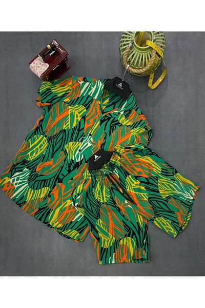 MFZ Giyim Viscose Shirt-Shorts Set